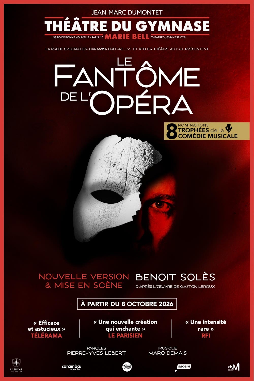 Le Fantôme de l'Opéra au Théâtre du Gymnase